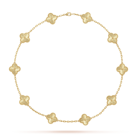 18K Vintage Alhambra 10 Motifs Necklace